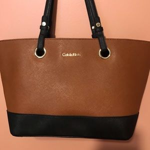 Calvin Klein Tote Brown Black Purse